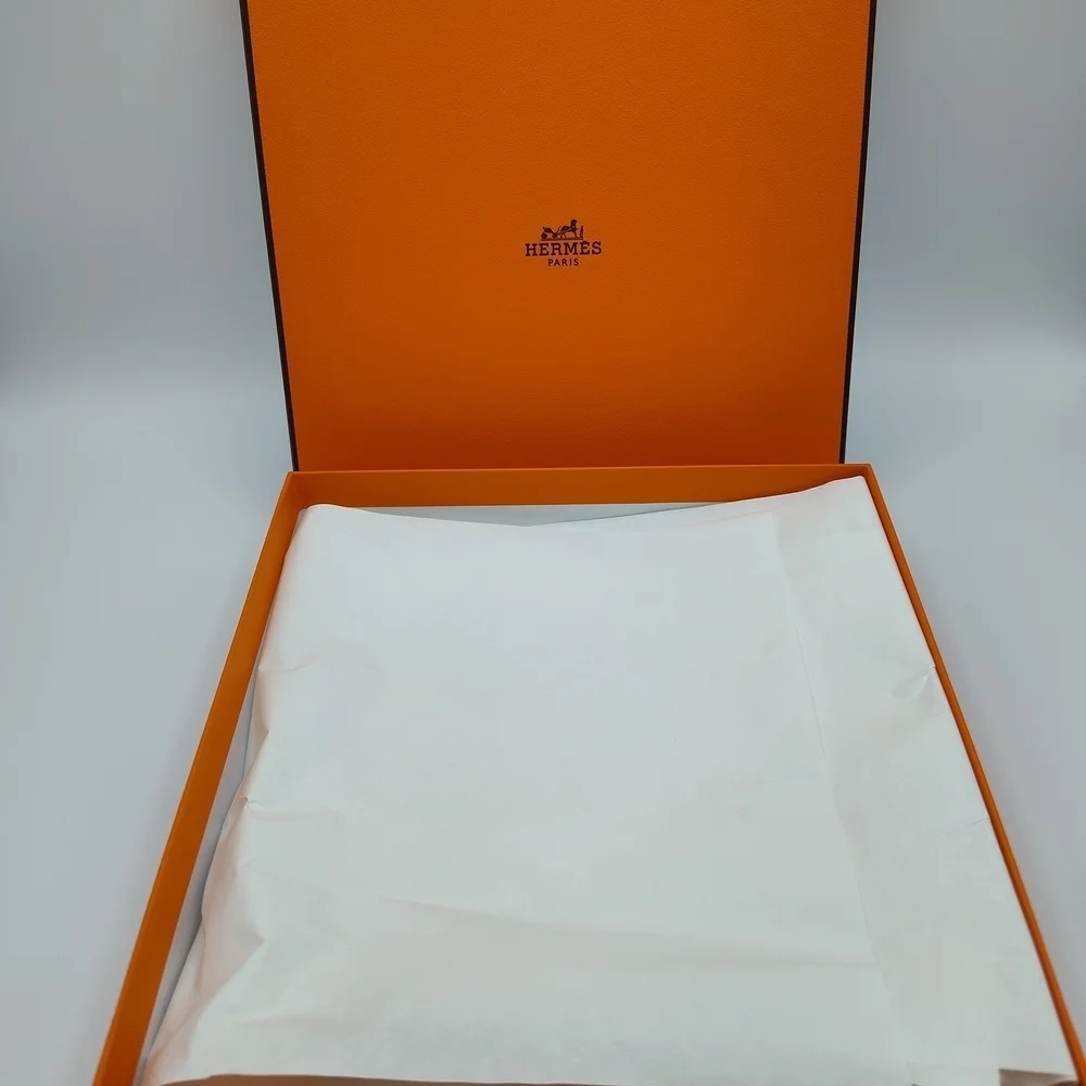 Hermès Paris Empty Orange Gift Box w/ Tissue | Luxury Packaging Storage Display